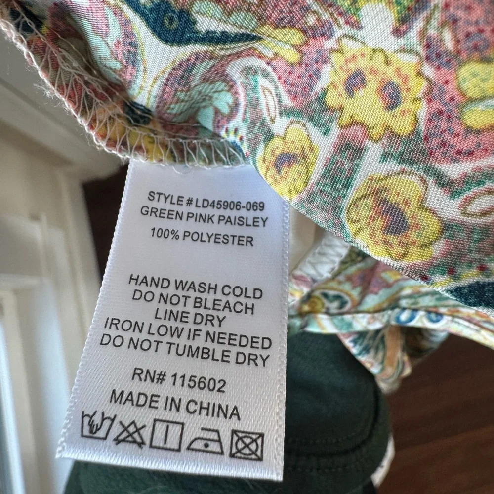 VICI Paisley Print Deep V Long Sleeve Silky Boho Maxi Dress Size XS - Picture 10 of 10